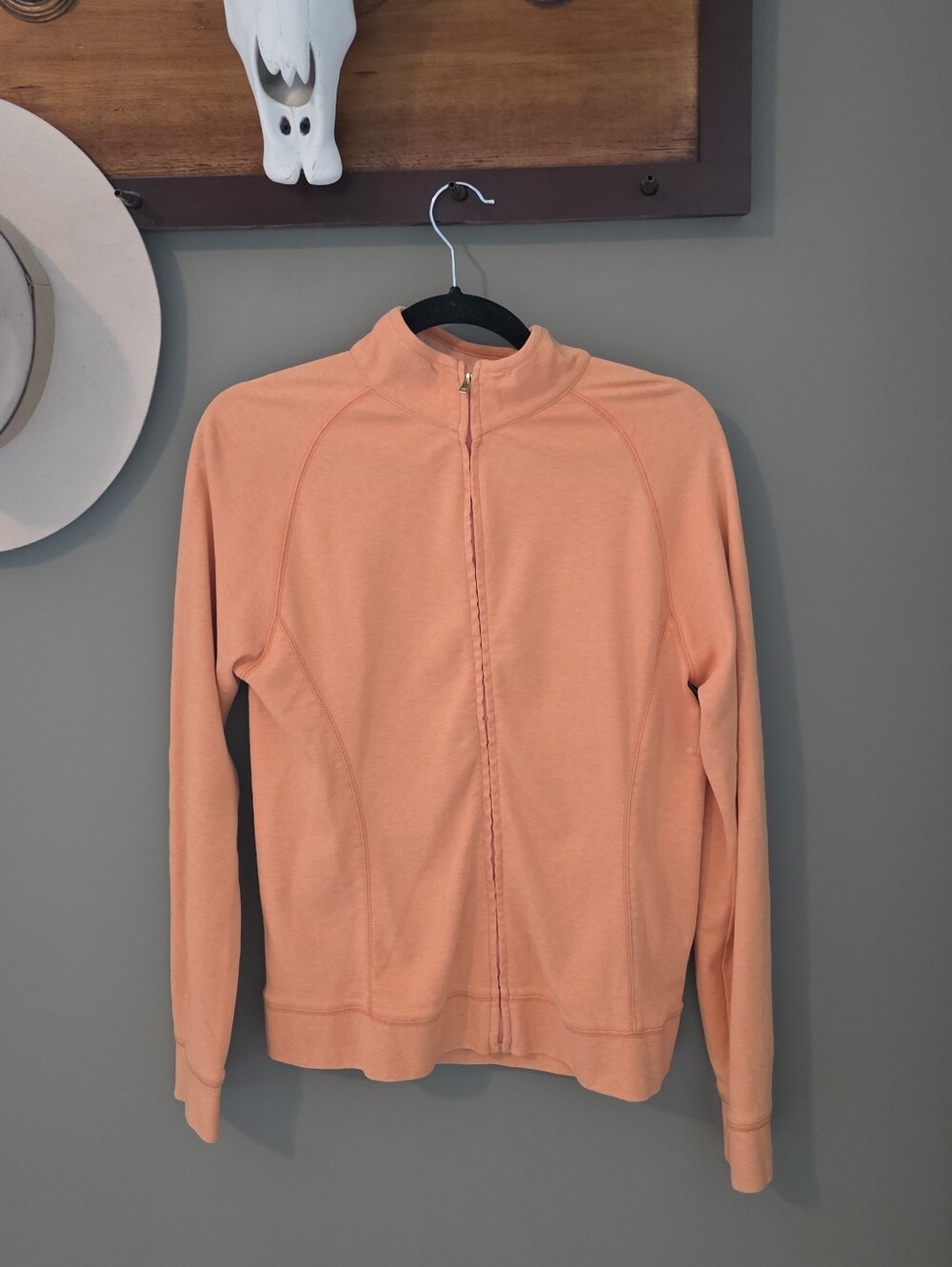 Peter Millar Orange Full Zip Athleisure Athletic Golf Casual